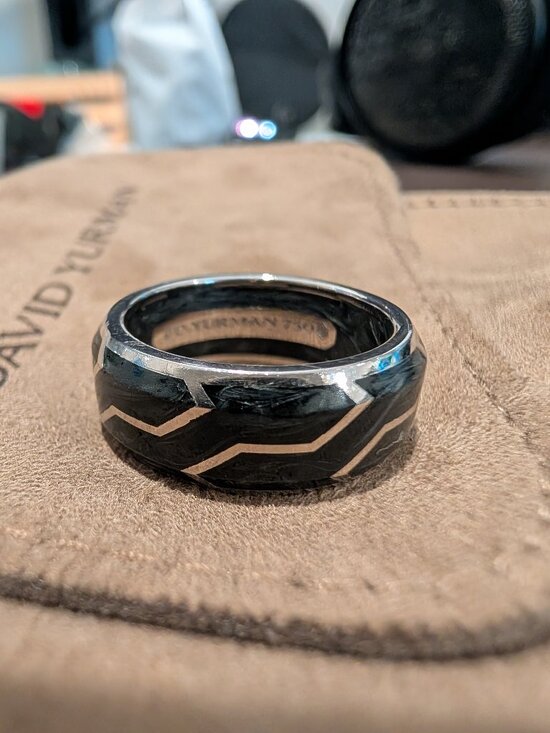Other - David Yurman Forged Carbon Band Ring - 18K White Gold,8.5mm